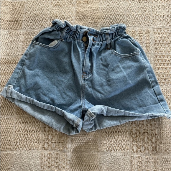 Showpo. High Rise Denim Festival Shorts - Picture 1 of 3
